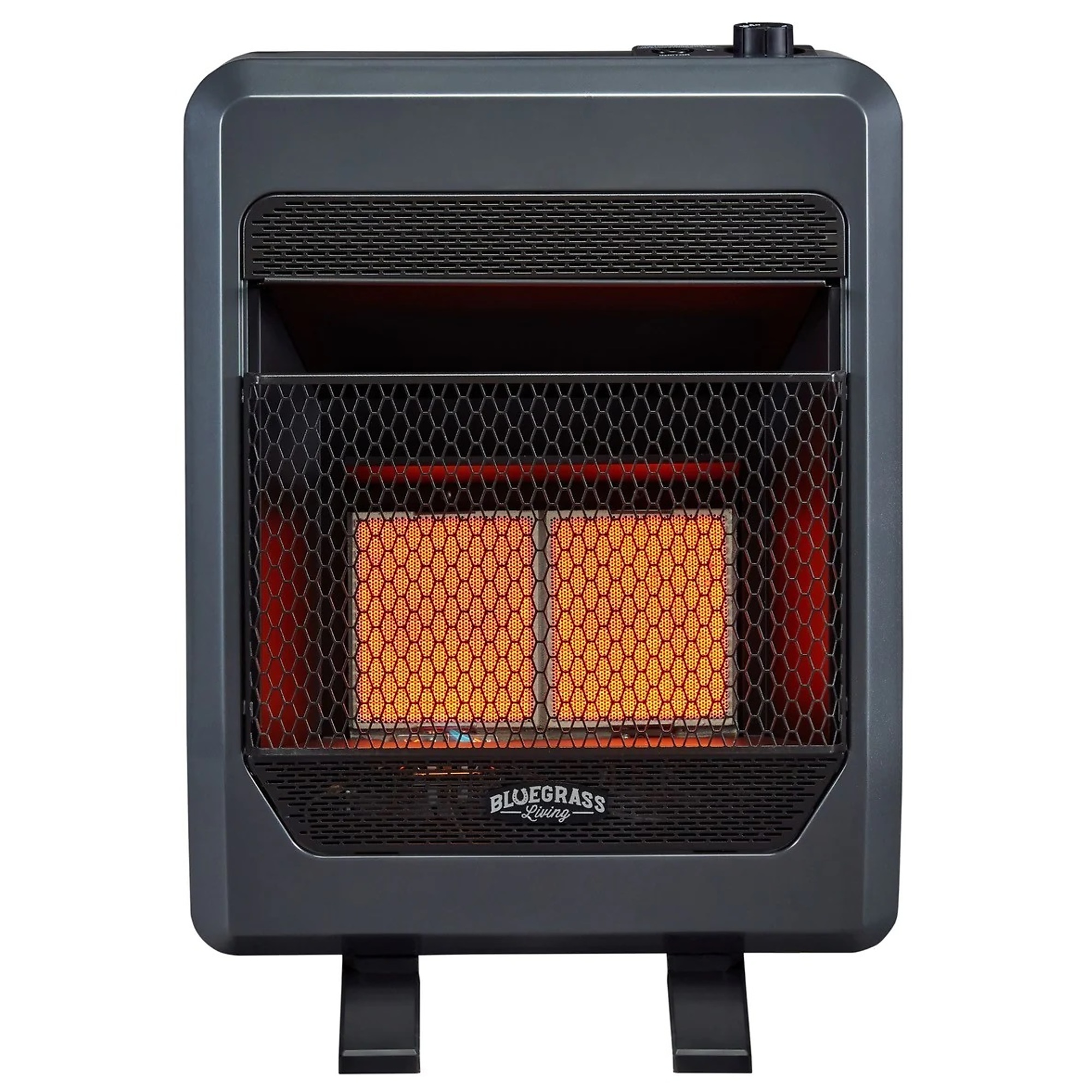 Bluegrass Living, LP Gas Vent Free Infrared Gas Heater With Blower, Heat Output 18000 Btu/hour, Heating Capability 1500 ft², Model# B18TPIR-BB